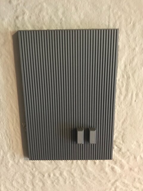 Final panel reprinted in grey with switch caps installed