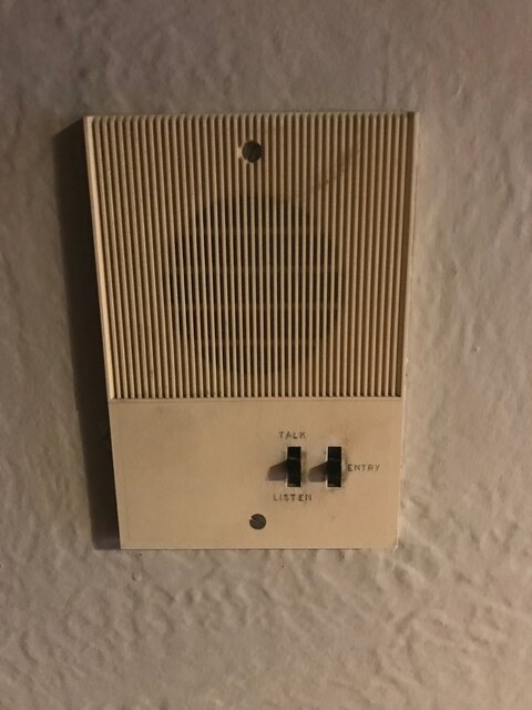 The original 1970s intercom panel