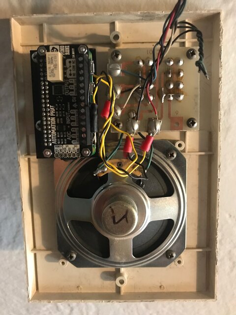 3D printed mount replacing the wood, fitted into the original panel