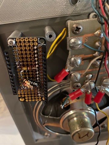 ESP32 installed inside the intercom panel